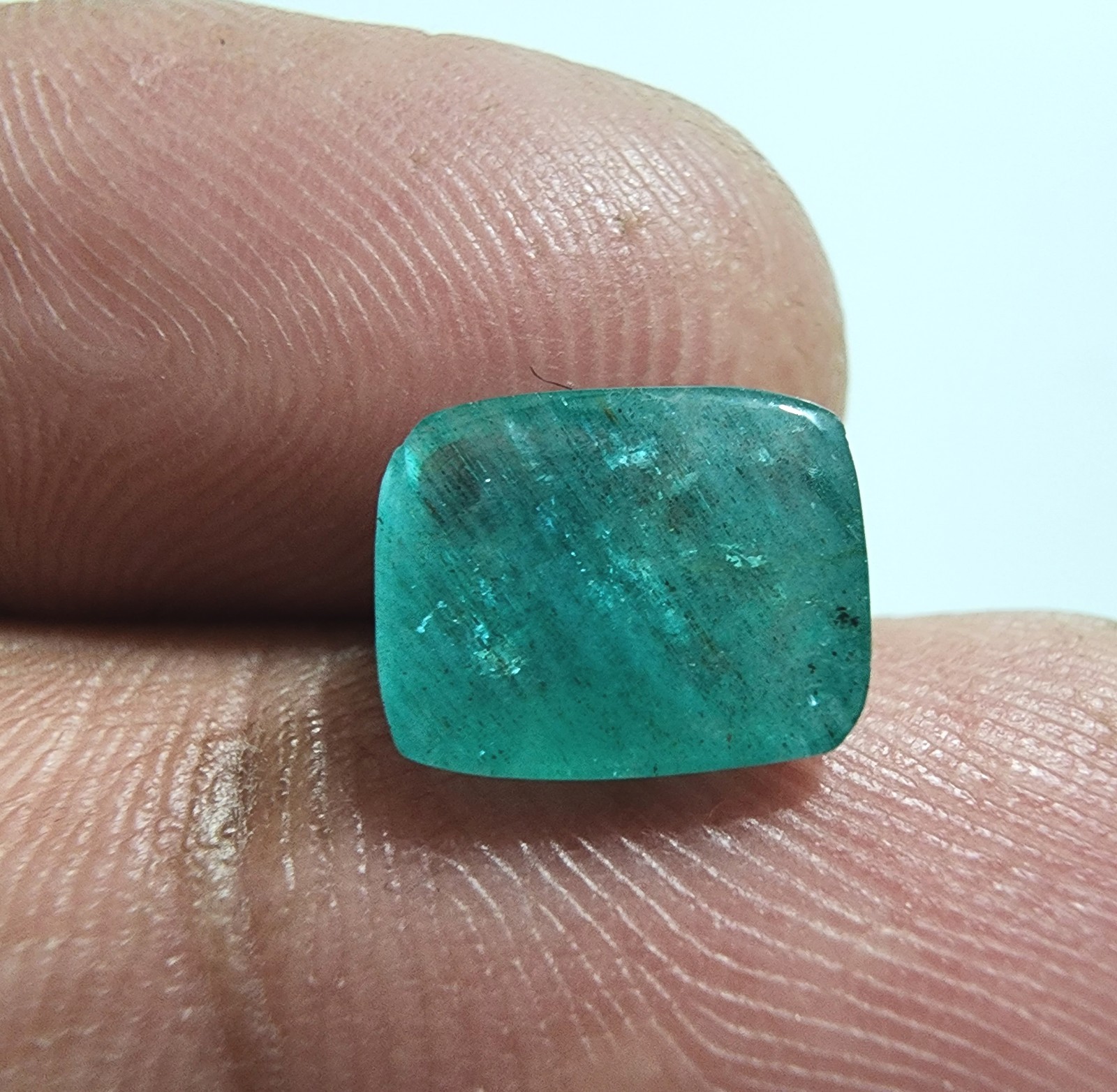 Wonderful Zambian Green Emerald 2 Crt Faceted Emerald Cut Shape Loose Gemstone