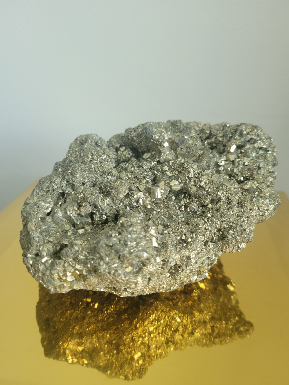 Large Pyrite Cluster Mineral Rock – 4.25”x3.5”x2.25” – (Fool’s Gold) – 2.5 lb