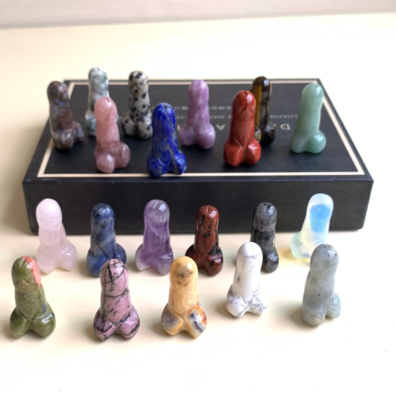 20pcs Natural male penis quartz Crystal Massager Sculpting wand gem healing
