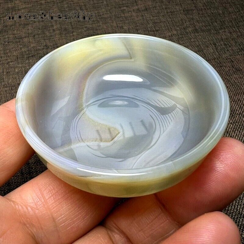 1 PC Natural Agate Bowl Home Decoration quartz Crystal Reiki Healing