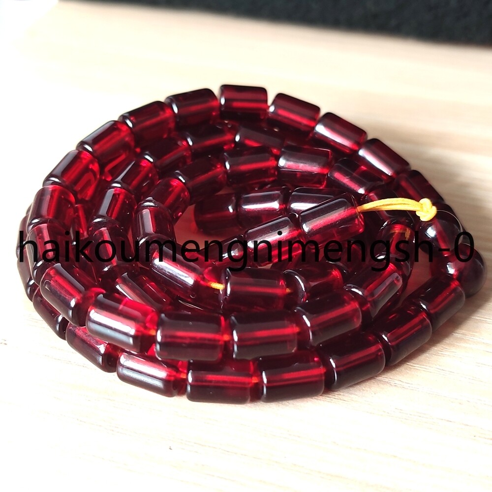 10mm Natural Red Amber Bead Prayer Mala Necklace 30inch