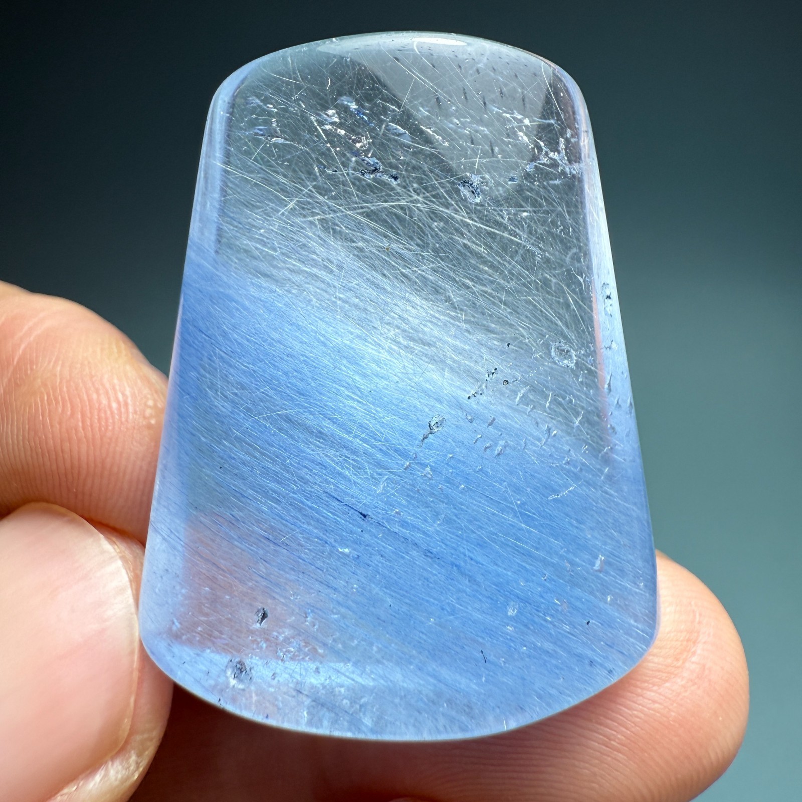 94Ct Natural Clear Beautiful Blue Dumortierite Crystal Quartz Polished Specimen