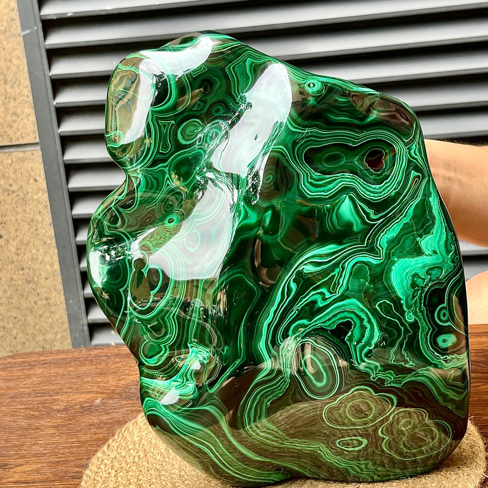 24 lb Malachite Stone Natural Polished Anniversary Gift Display Art
