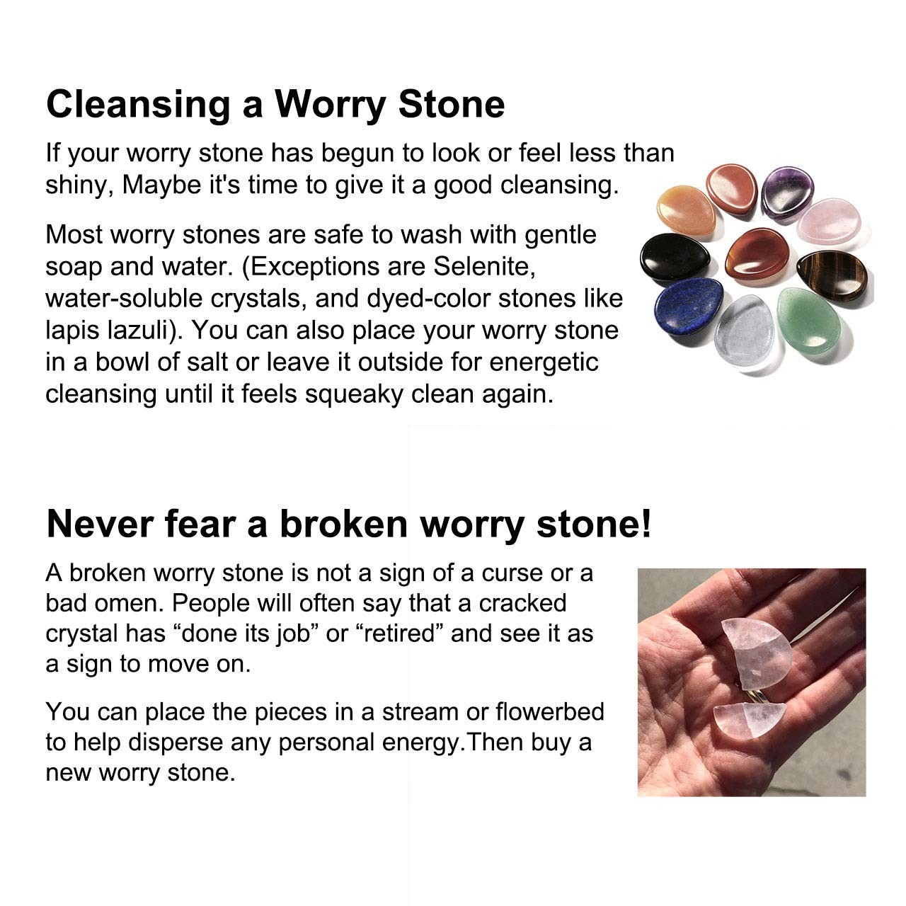 Clear Quartz Worry Stone for Anxiety Relief – Polished Healing Crystal Therapy