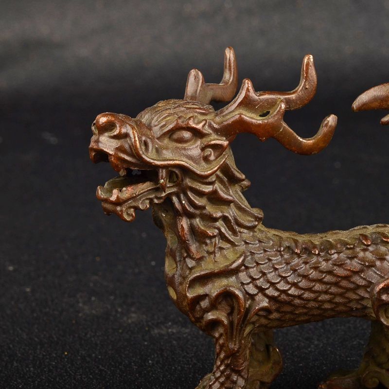 185g Ancient Chinese Handcrafted.Brass Exquisite.Child of the Dragon effigy.gift