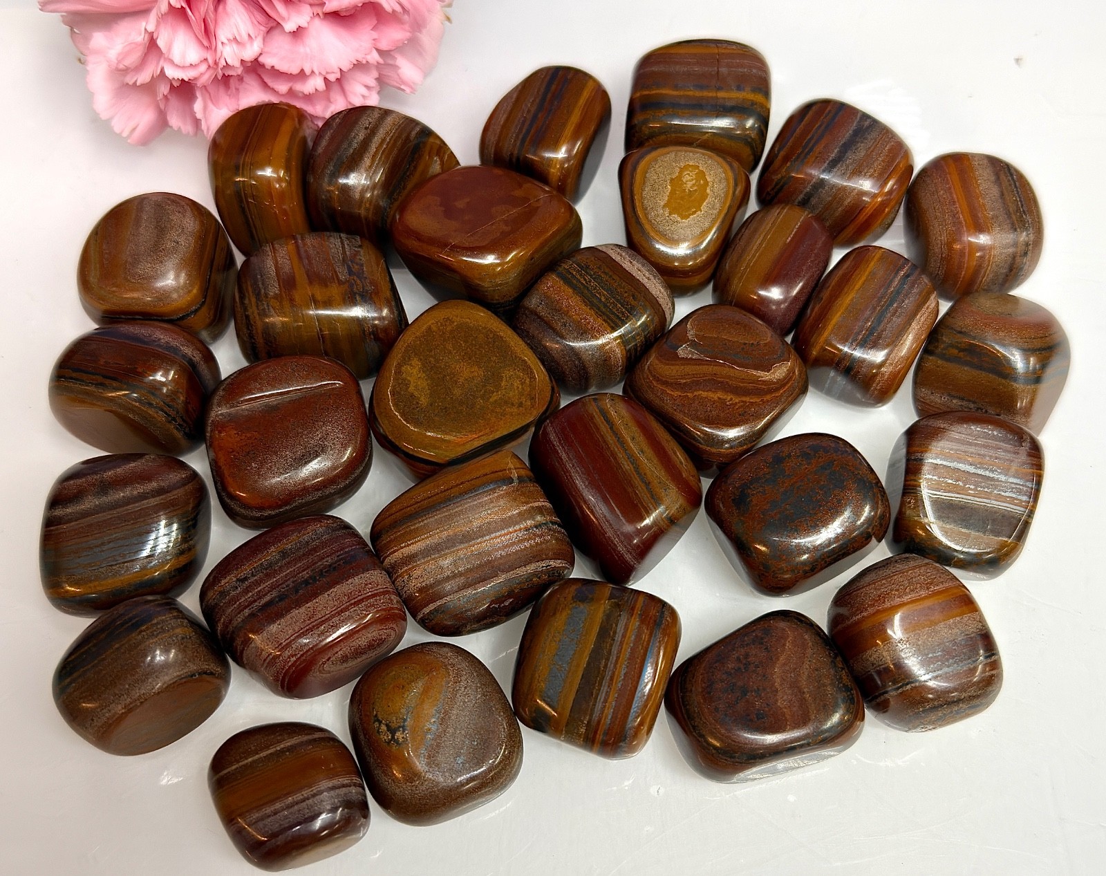 Wholesale Lot 2 Lbs Natural Tiger Iron Tumble Stone Healing