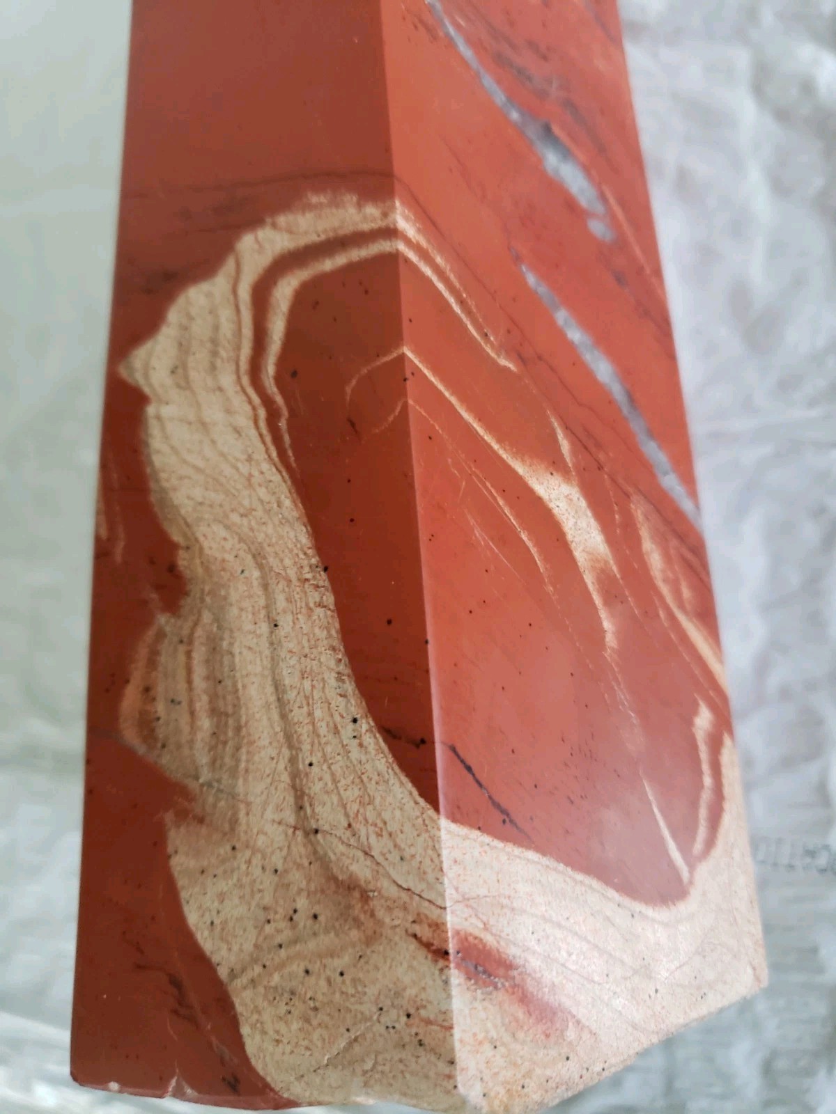 7.5″ Red Jasper Crystal Tower 4lb 12oz Weight Multicolored Rare