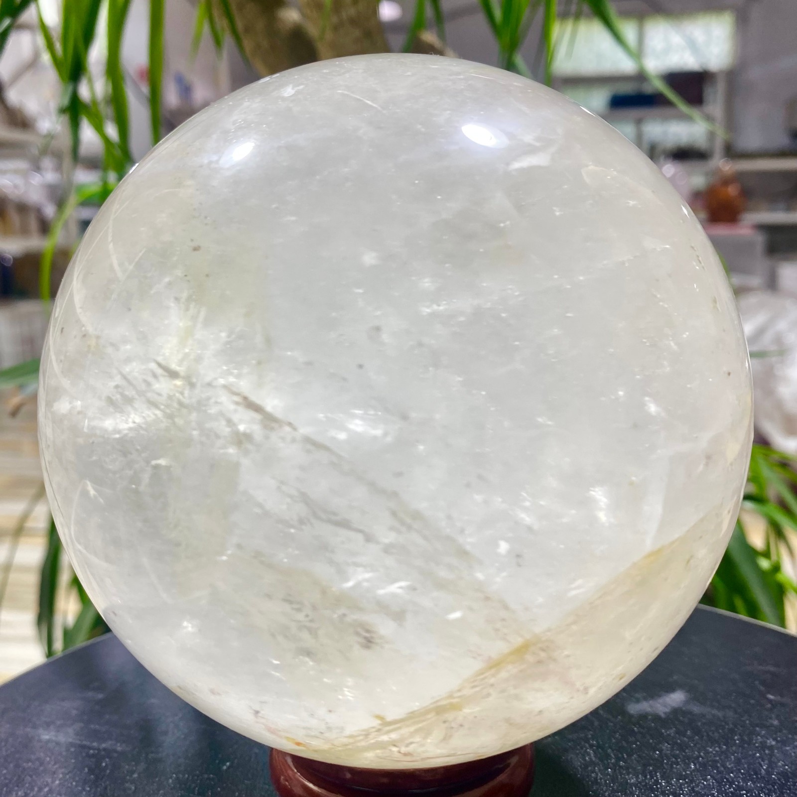 6.17LB white crystal transparent quartz crystal ball Reiki repair