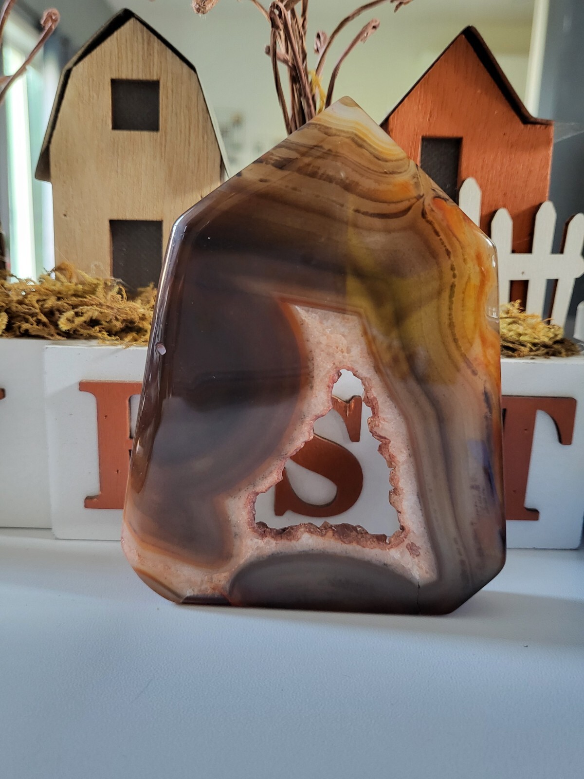 Carving Carnelian Tower Reiki Crystal 2199