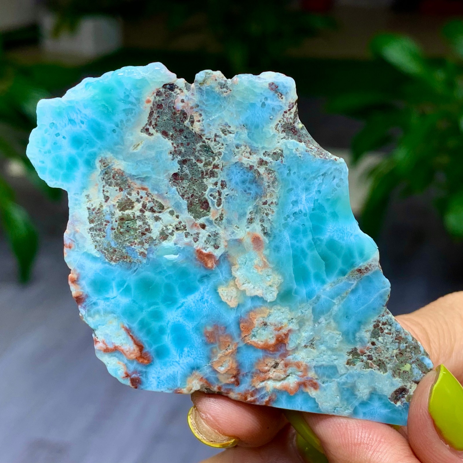 62G Natural larimar/hemimorphite Gorgeous rough raw Crystal Mineral Specimen
