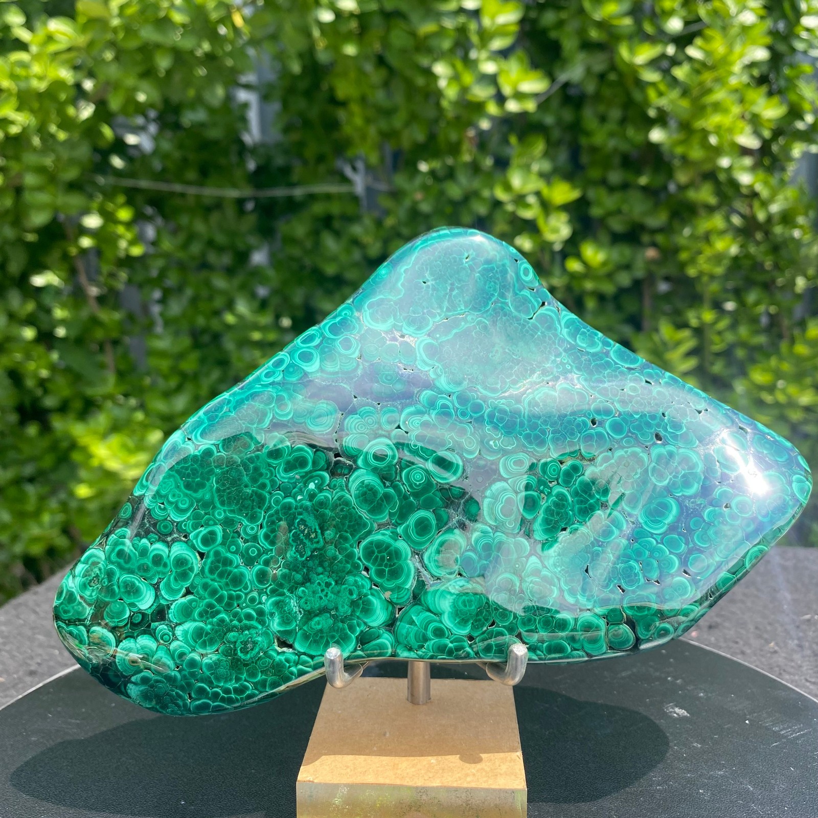 2.2LB Natural glossy Malachite transparent cluster rough mineral sample