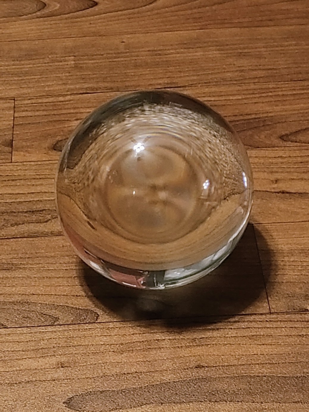 Clear Glass Sphere/Ball – Approximately 6 inches Diameter – Over 9 Pounds