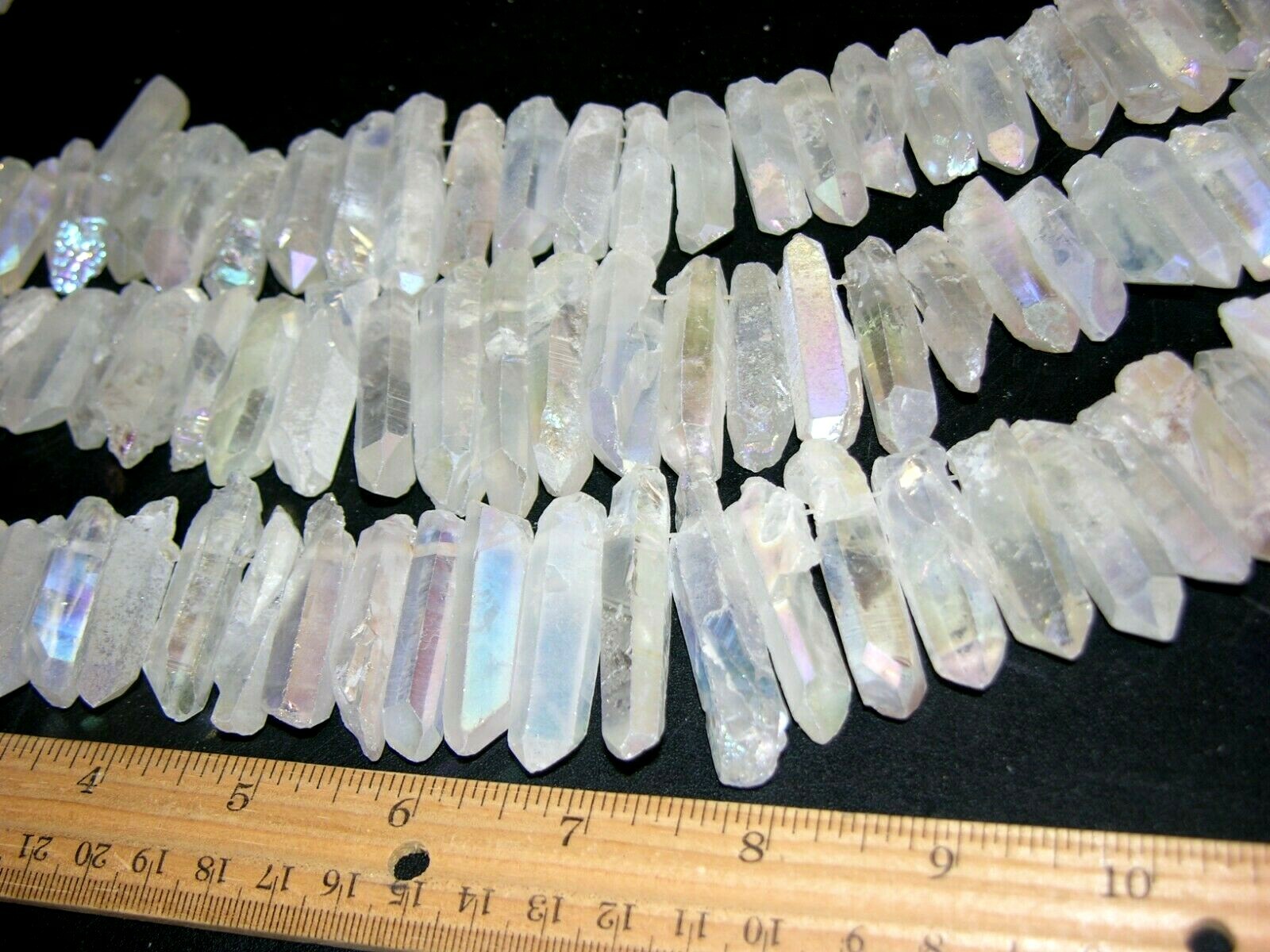 Angel Aura quartz crystals bigger drilled 2-3/4 inch 15 crystals per lot
