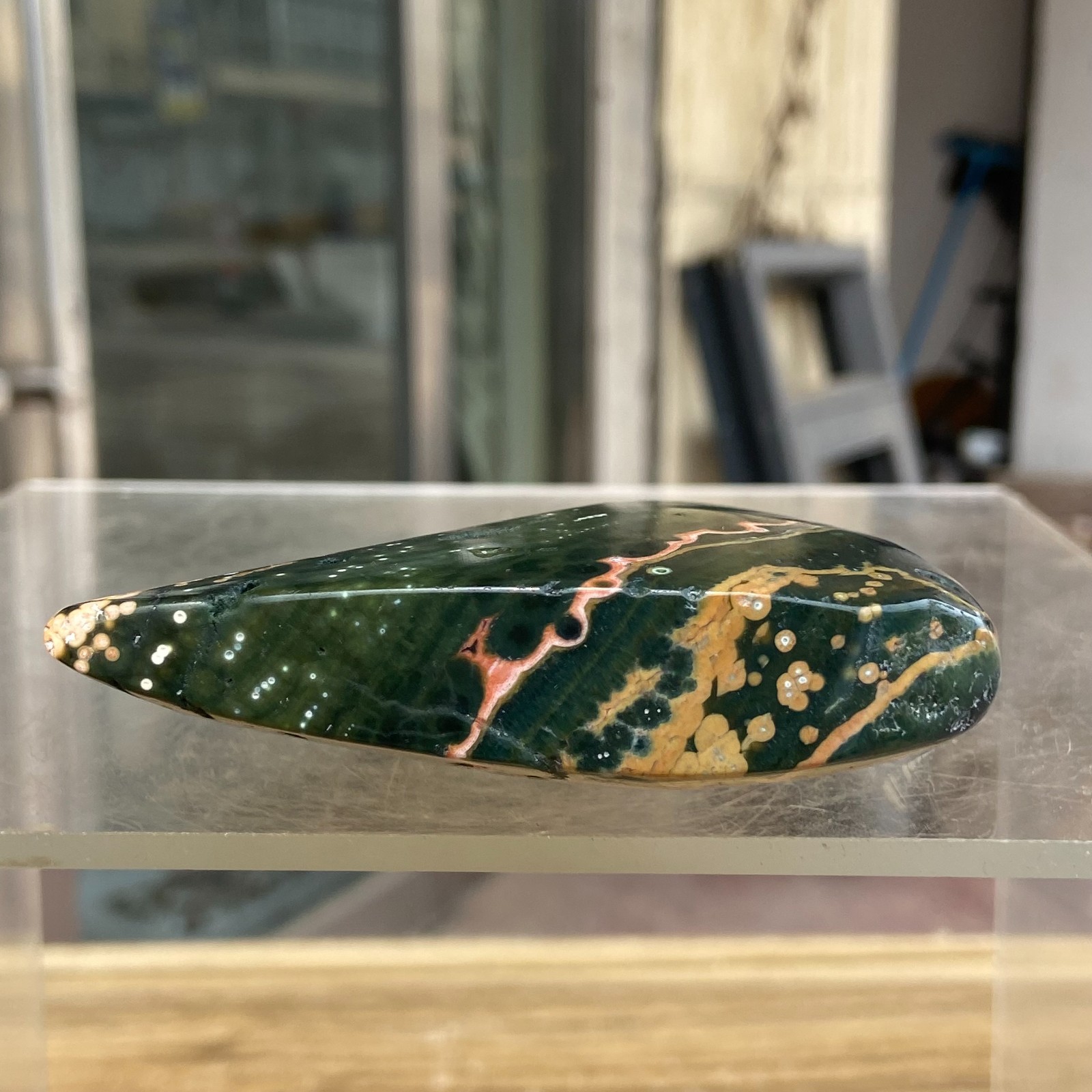 258g 8th Vein Natural Ocean Jasper Freeform & Druzy Crystal Mineral Specimen