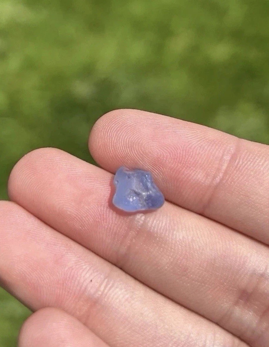 Blue Sapphire Facet Rough Crystal Unheated Sri Lanka 4.30 carats