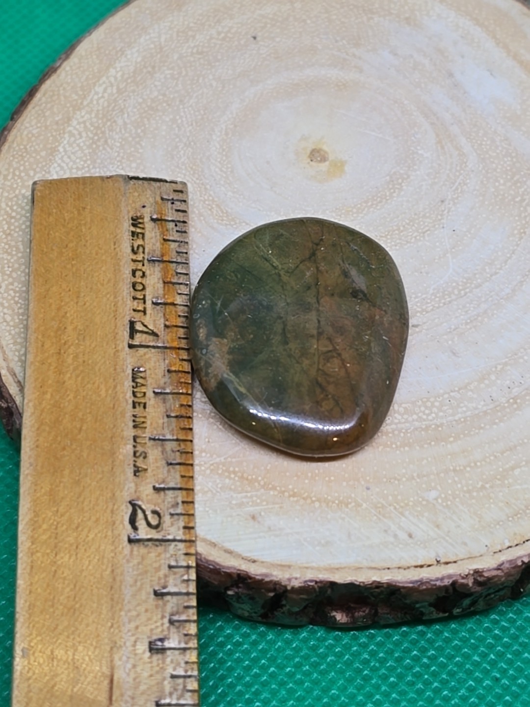 Fancy Jasper Palm Stone Palmstone Flat Pocket Polished