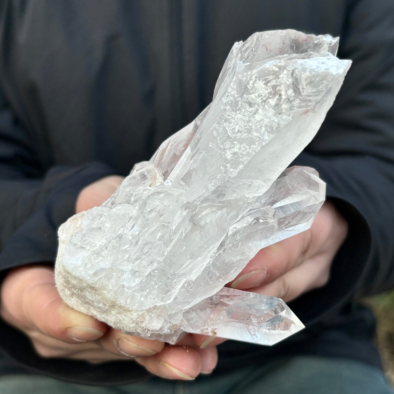 290G Natural white Crystal Himalayan quartz chunk mineralsls Specimen