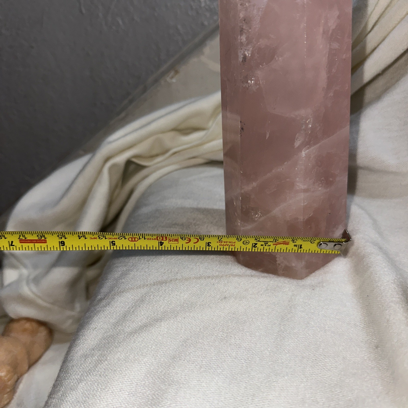 Large Rose Quartz Tower Handmade Crystal Point For Home Office Decorative