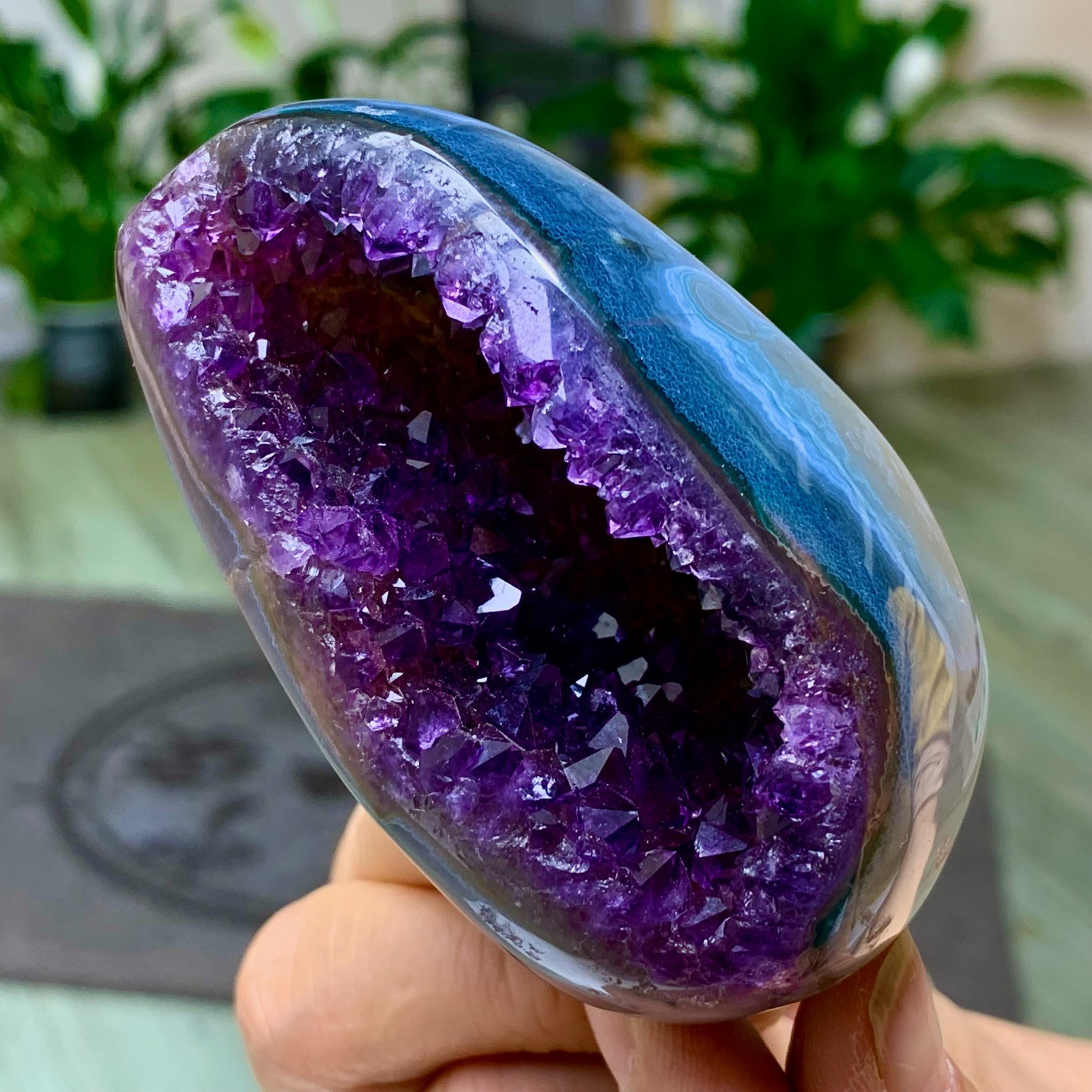 290G Natural Amethyst geode quartz cluster crystal specimen Healing