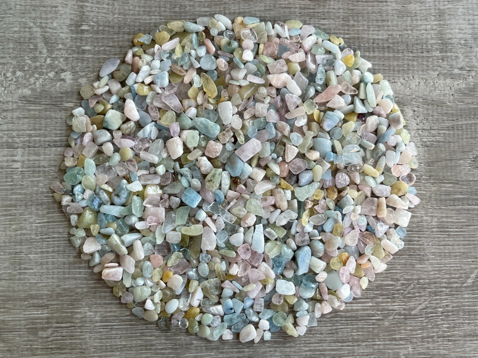 Grade A++ Morganite Semi Tumbled Gemstone Mini Chips 4- 12mm, Wholesale Bulk Lot