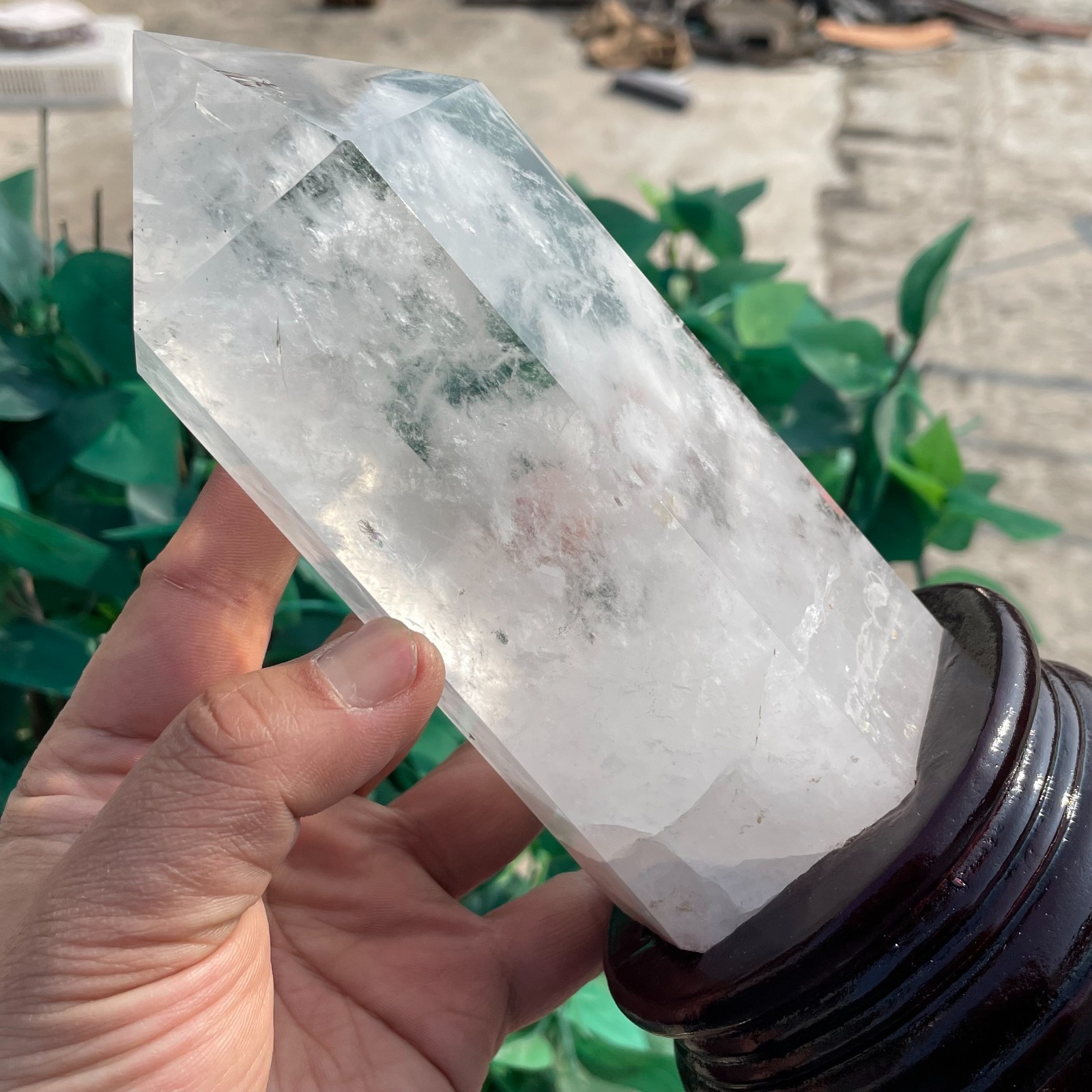 ALL 2.8LB Natural clear quartz Blue needle obelisk crystal point healing G6961