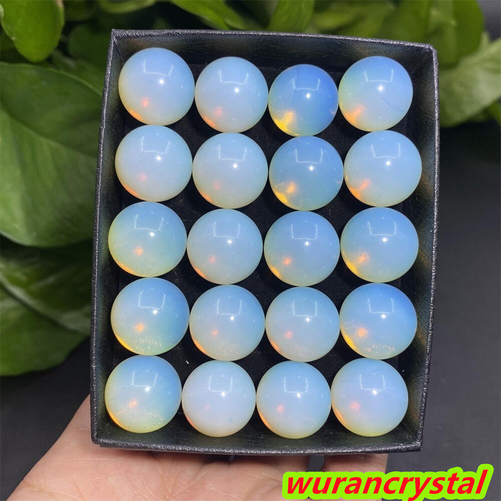 Top Opalite Gem Ball Quartz crystal skull reiki Healing Sphere Decor point 100pc