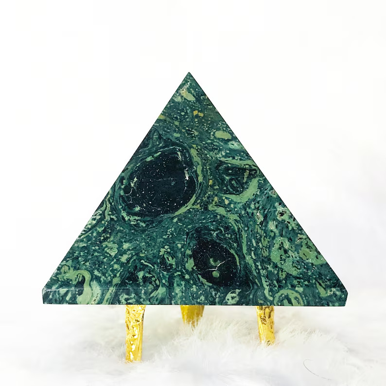 Large Kambaba Jasper Crystal Pyramid Feng Shui Meditation Healing GIFT 100MM