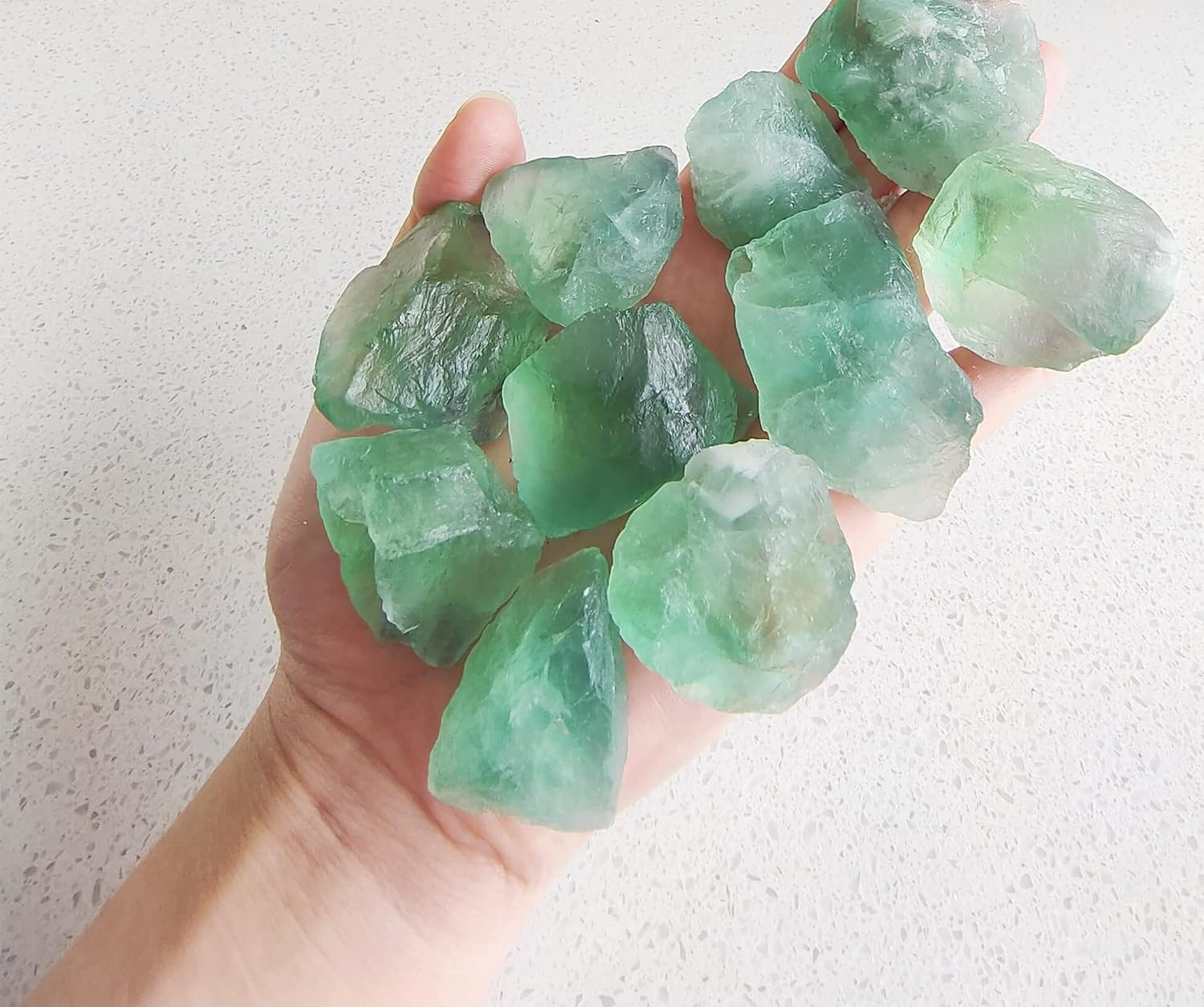 2 Lb Rough Crystals Bulk Raw Green Fluorite Healing Stones