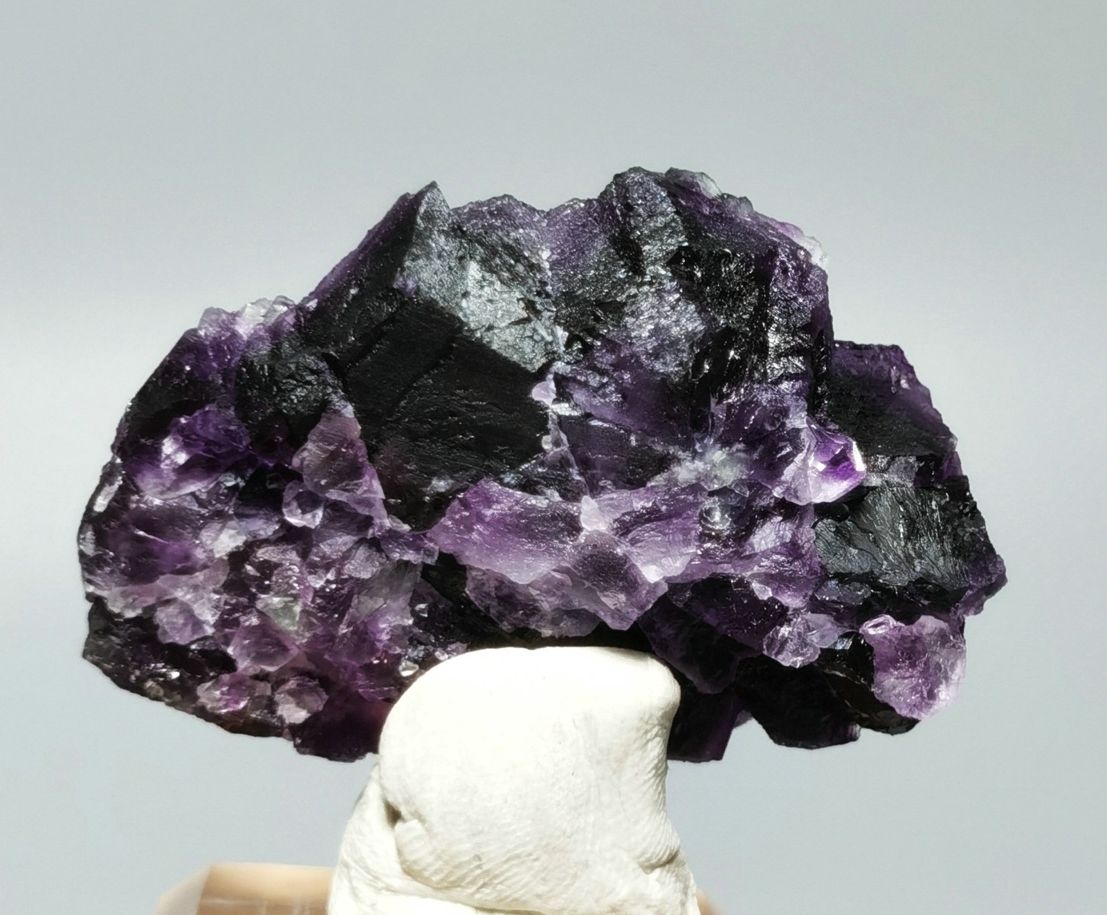 Rare Natural Purple Octagonal Fluorite Mineral Specimen China
