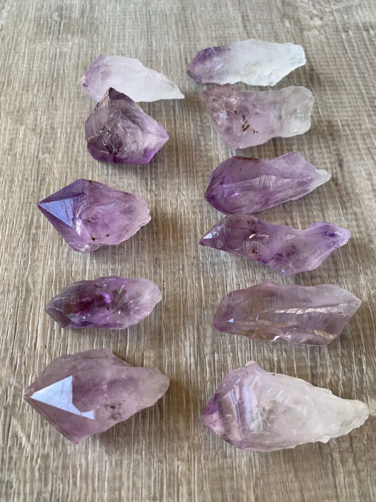 Brazilian Rough Amethyst Natural Point 0.75-2″, Wholesale Bulk Lot