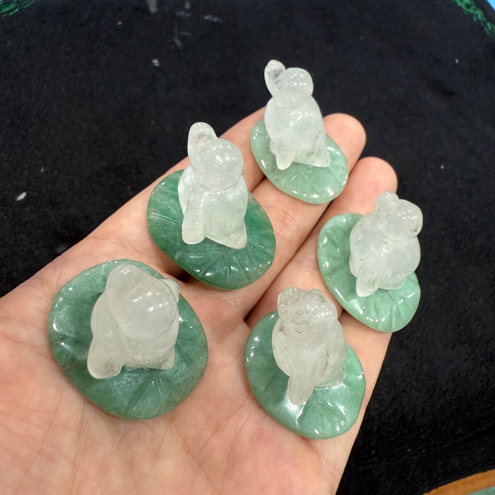 10pc Natural White crystal quartz Carved Crystal Penguin Reiki healing random