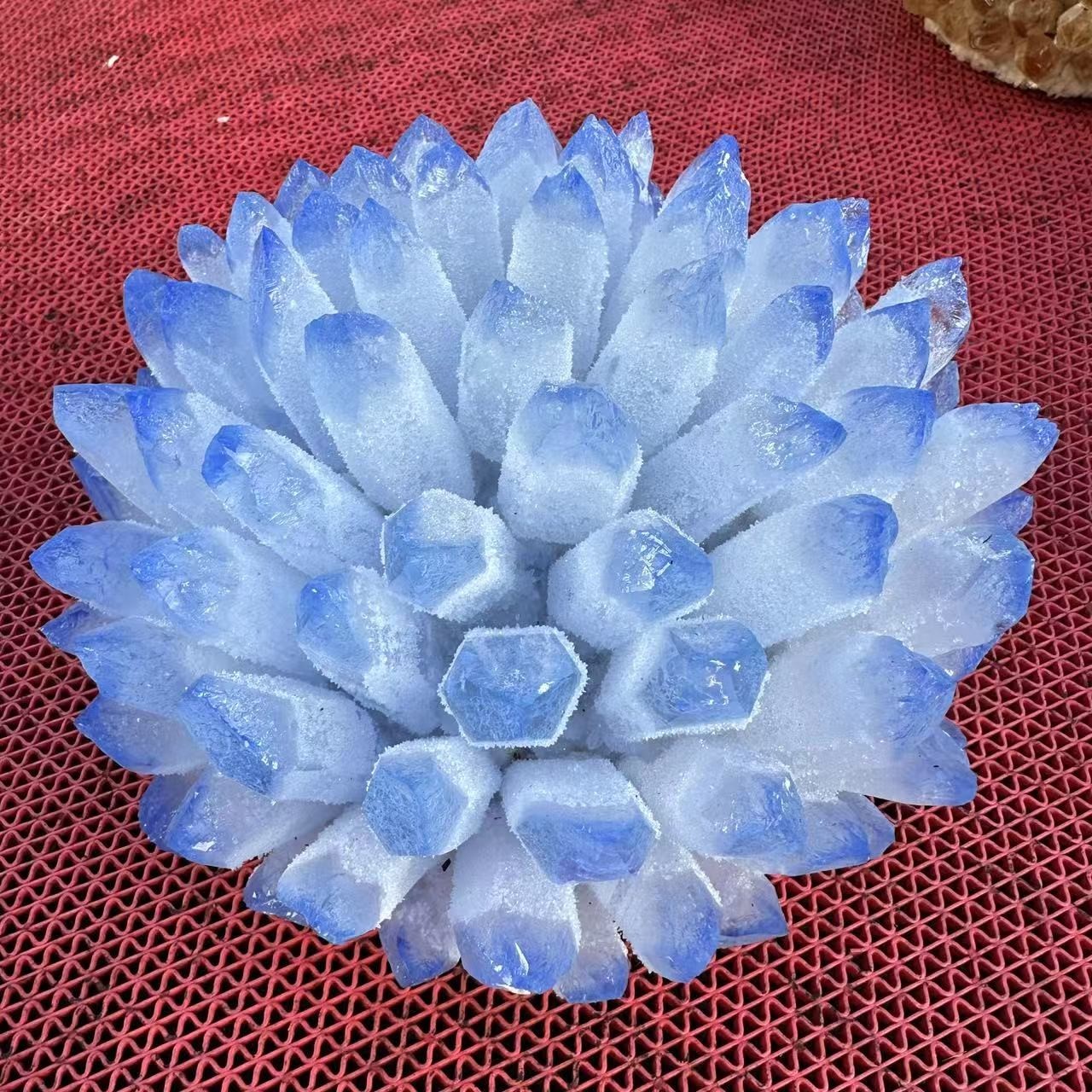 New Find blue Phantom Quartz Crystal Cluster Mineral Specimen Healing 12LB+ 1pc