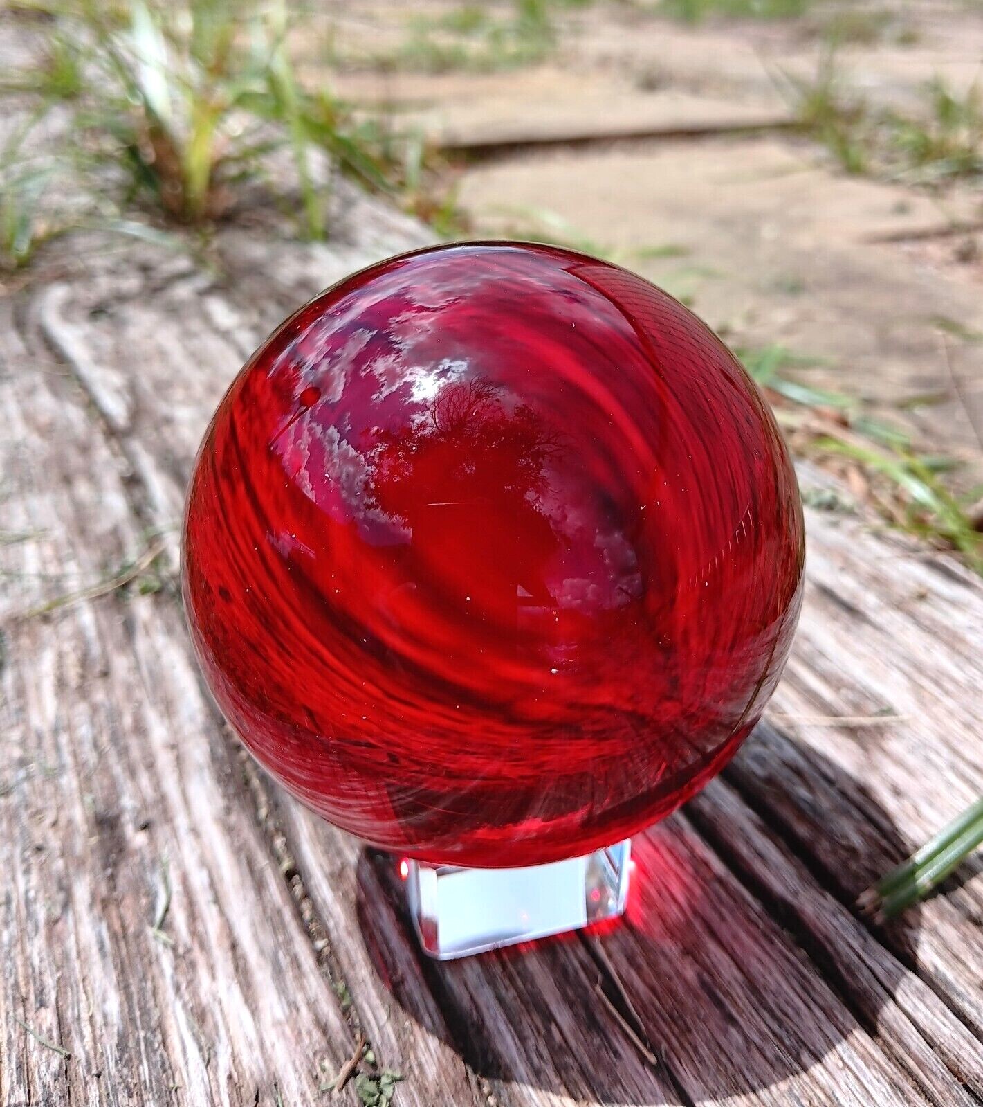 K9 Crystal-3 Crystal Ball Set 50/80mm- Red/Blue/Clear – Decoration/Healing/Gift