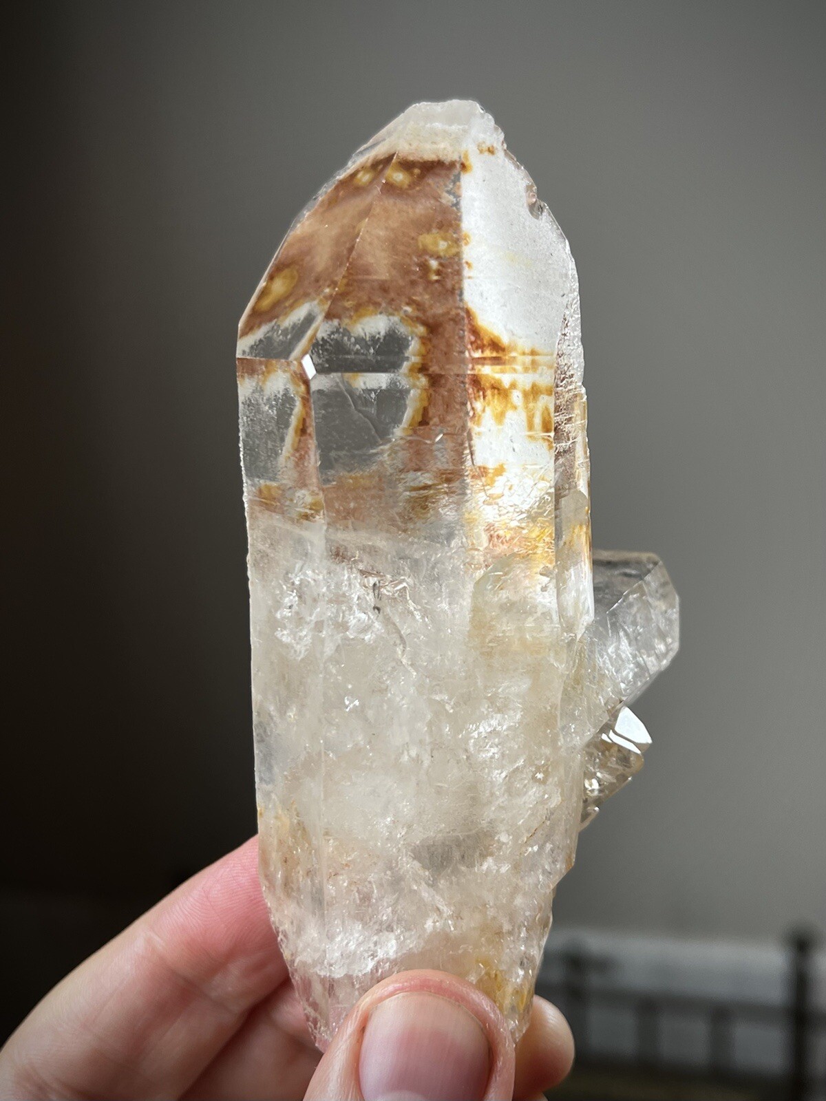 239g Rare Inclusion Quartz Crystal Lithium Quartz Point Brazil Quartz Specimen