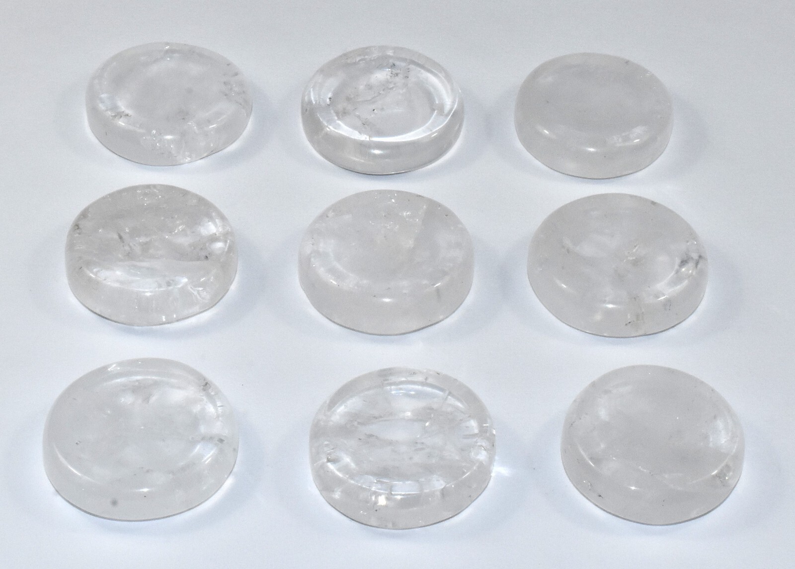 35mm Clear Quartz Stand for Sphere Egg Polished Natural Mineral India 1, 2, 5PCs