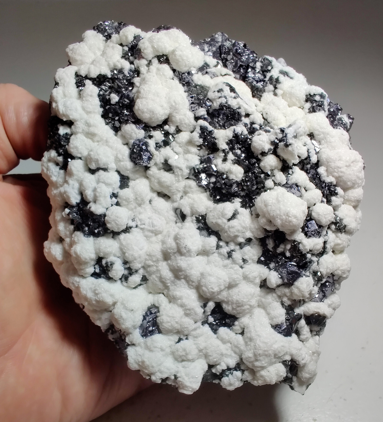 Galena & Manganese bearing Calcite, UV. Huanzala Mine, Peru. 3.9 lbs.