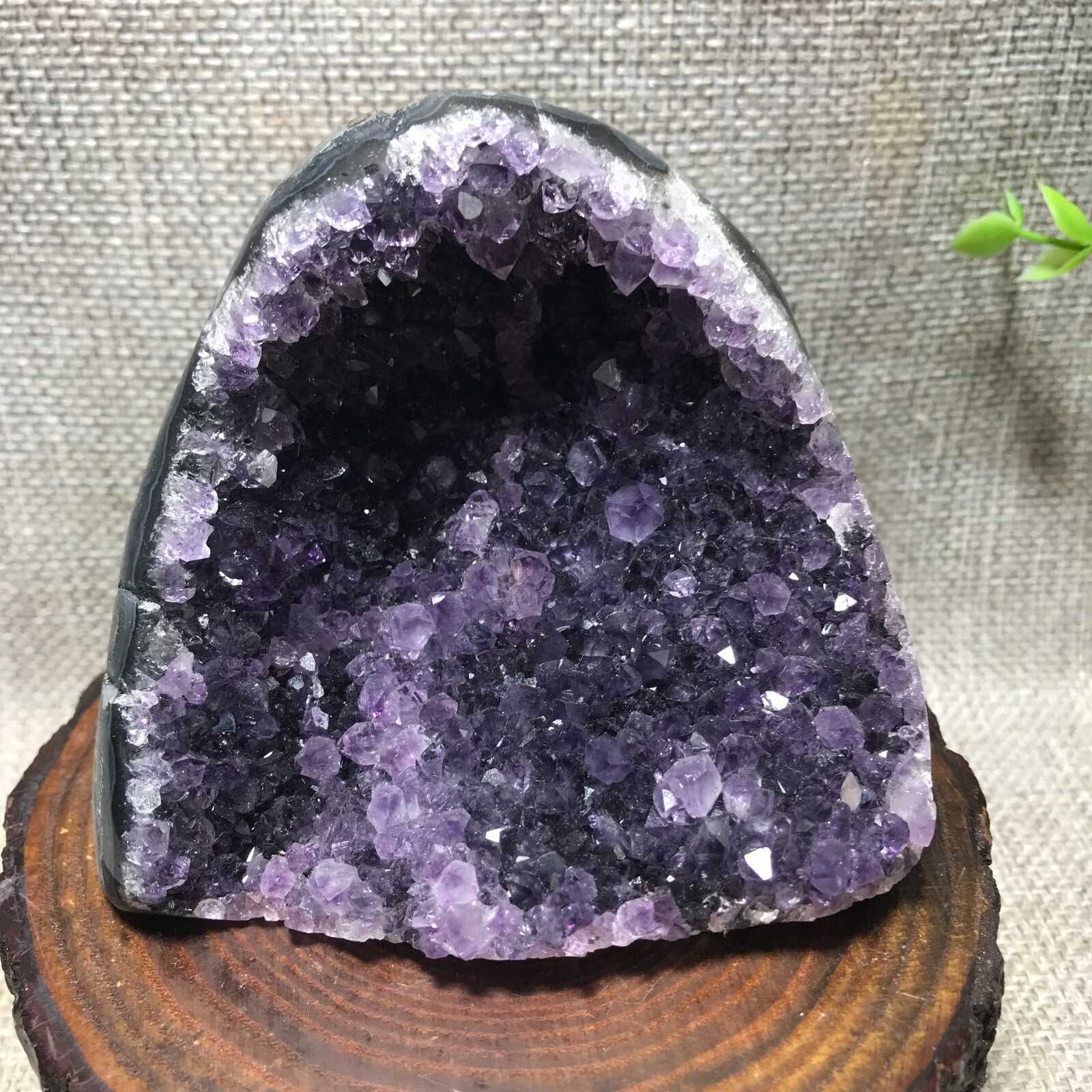 545g Natural Amethyst Cluster Geodes Cut Base Quartz Crystal Healing 69