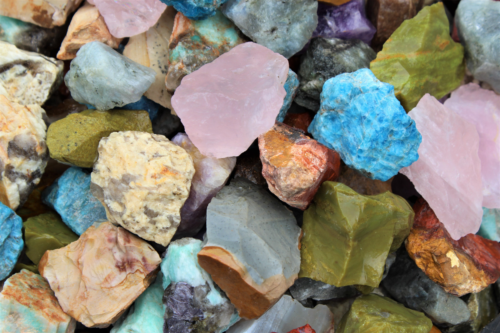 1/2 lb Bulk Lot Africa Mix Natural Rough Tumbler Rocks Stones 8 oz Madagascar