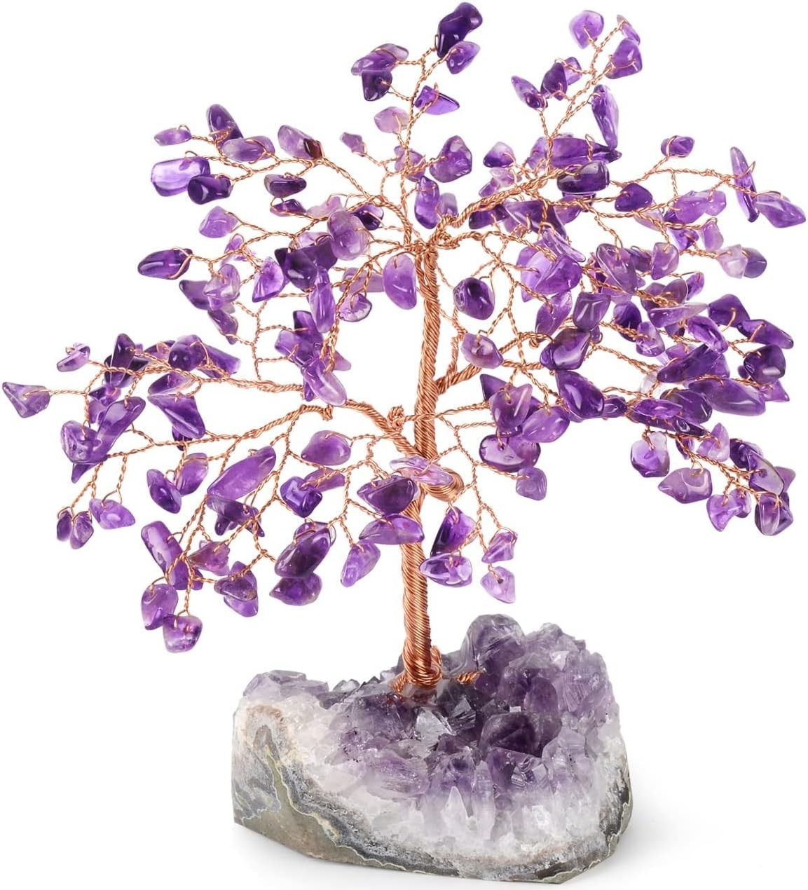 Handmade Chakra Gemstone Crystal Tree of Life,Natural Amethyst with Amethyst …