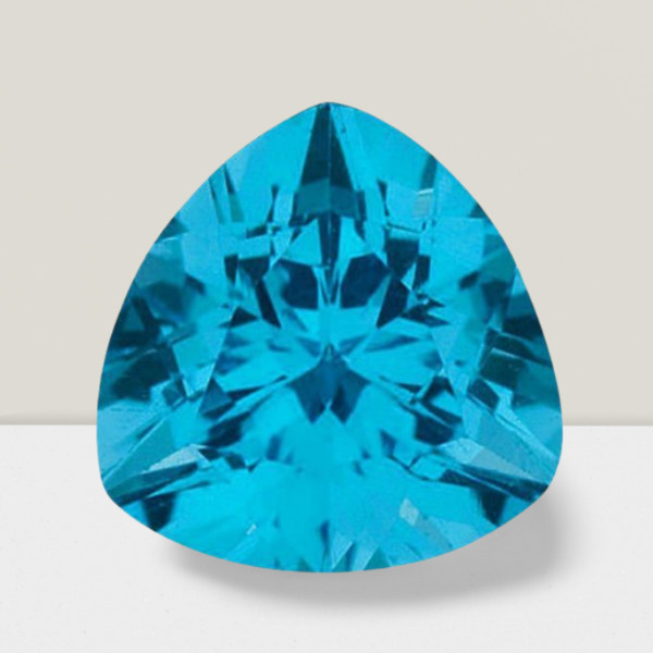 Blue Topaz Trillion Cut Gemstone 2.5 Cts – 10 mm Flawless Loose Gem