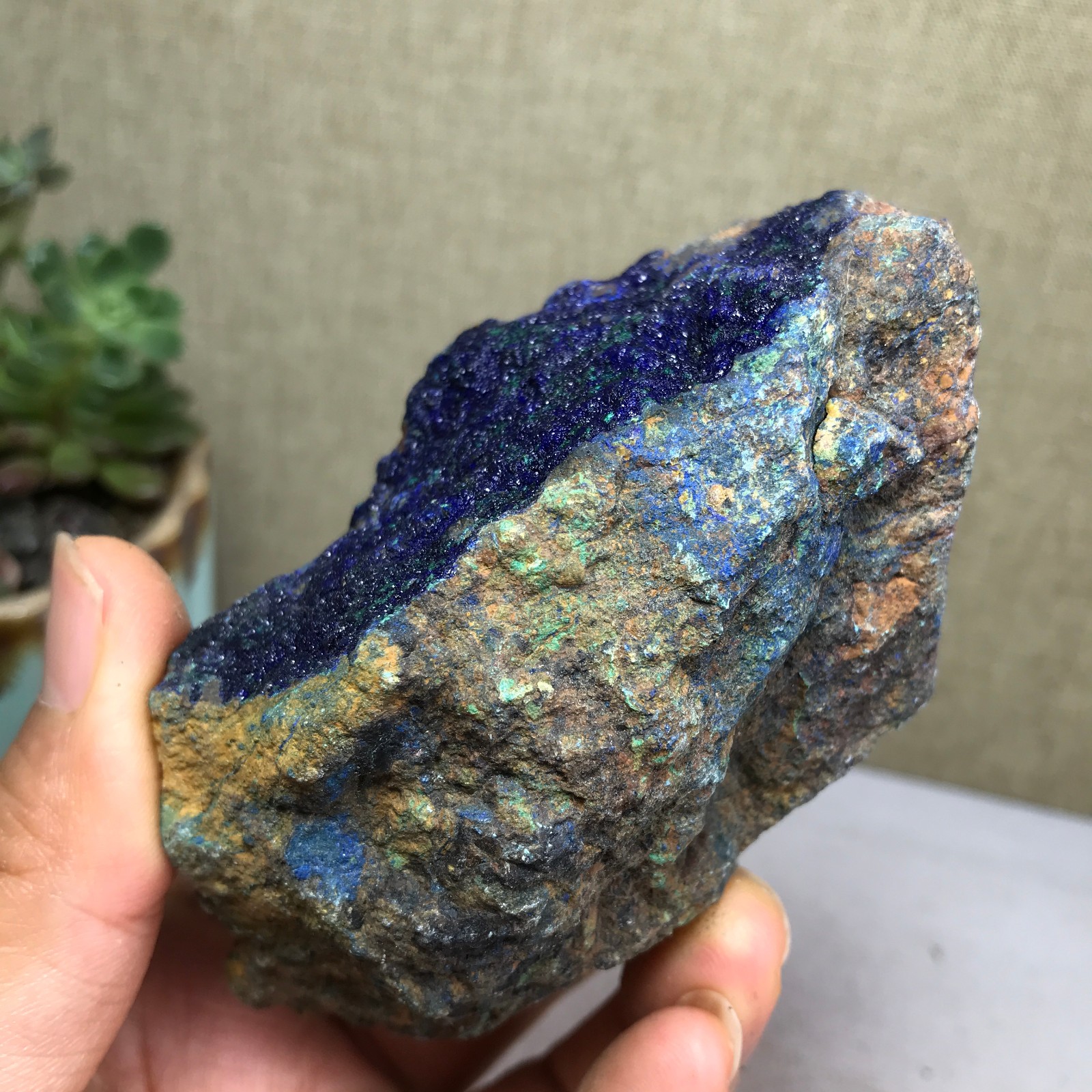 226g Natural Azurite Malachite gemstone Rough original Crystal Specimen A4639