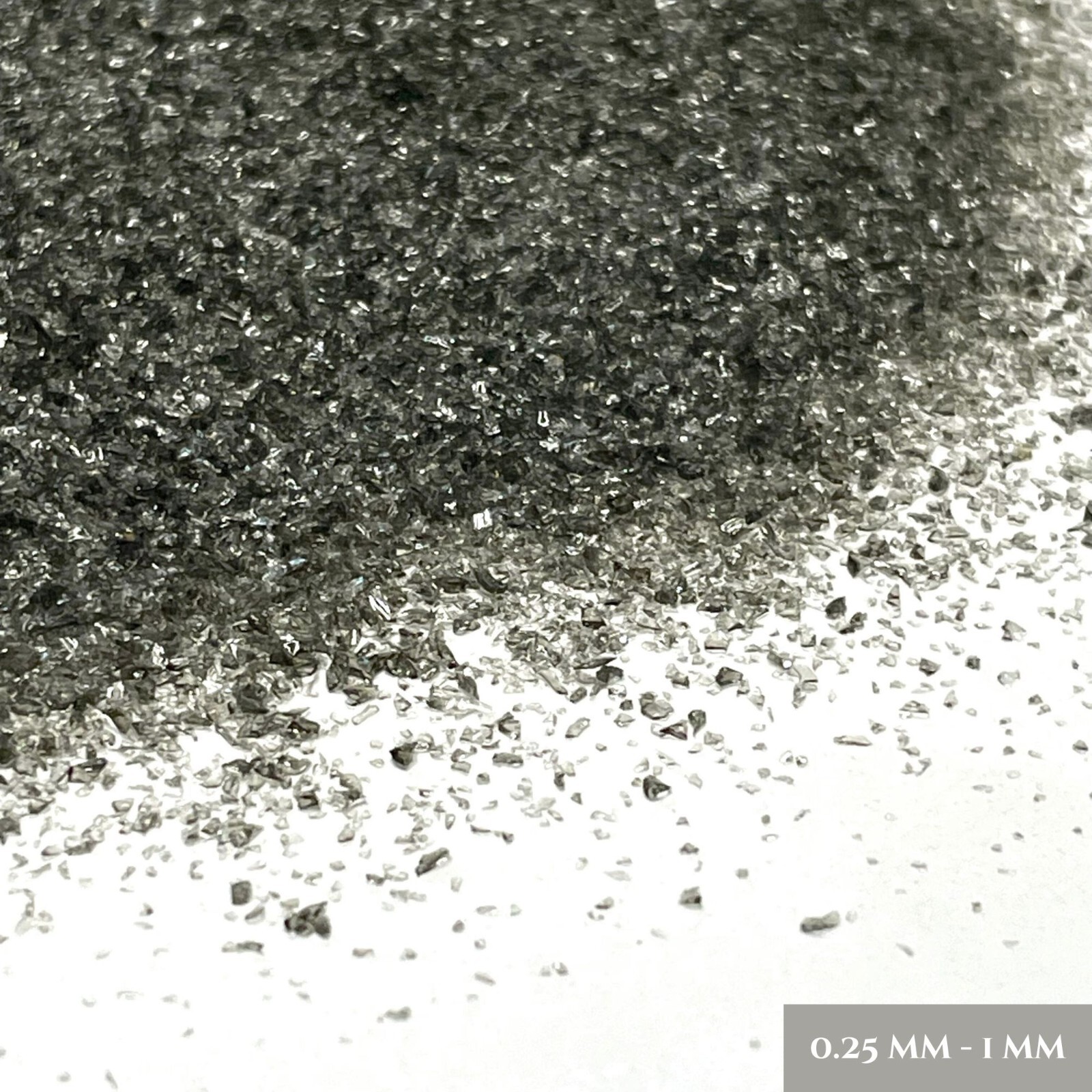 Crushed Black Obsidian Sand from Mexico for Inlay, Resin Jewelry, Mineral Art