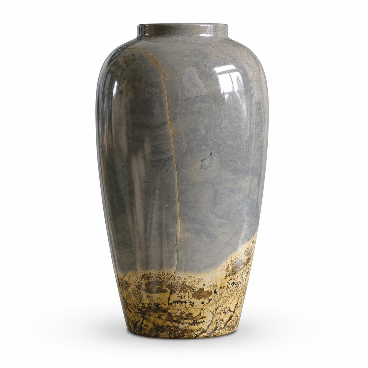 Large Natural Polished Picture Jasper Vase – 1.66kg – 6.25″ – USA