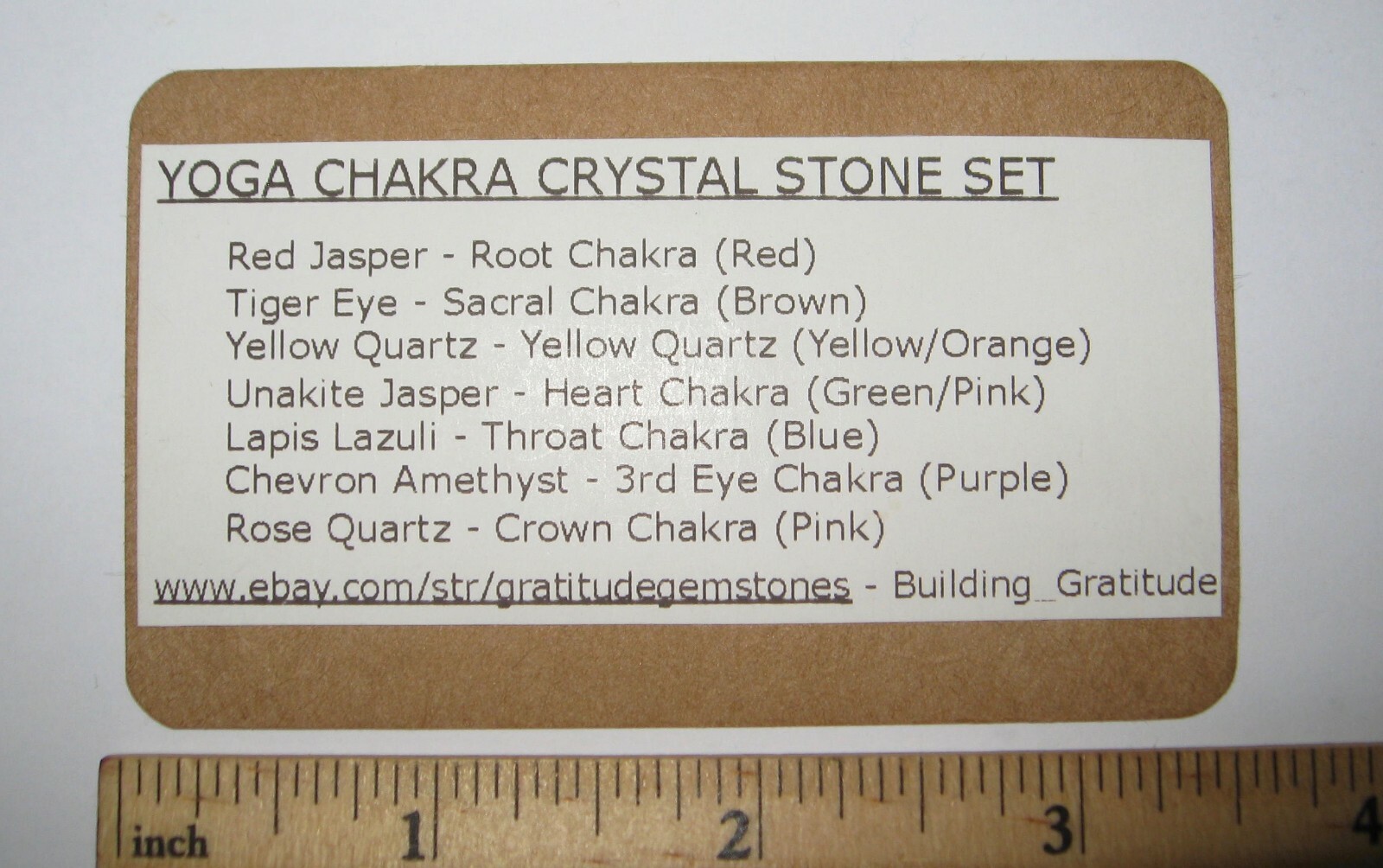 YOGA CHAKRA CRYSTAL STONE SET -7 DIFF TUMBLED POLISHED STONES MINERALS 73.4g *2