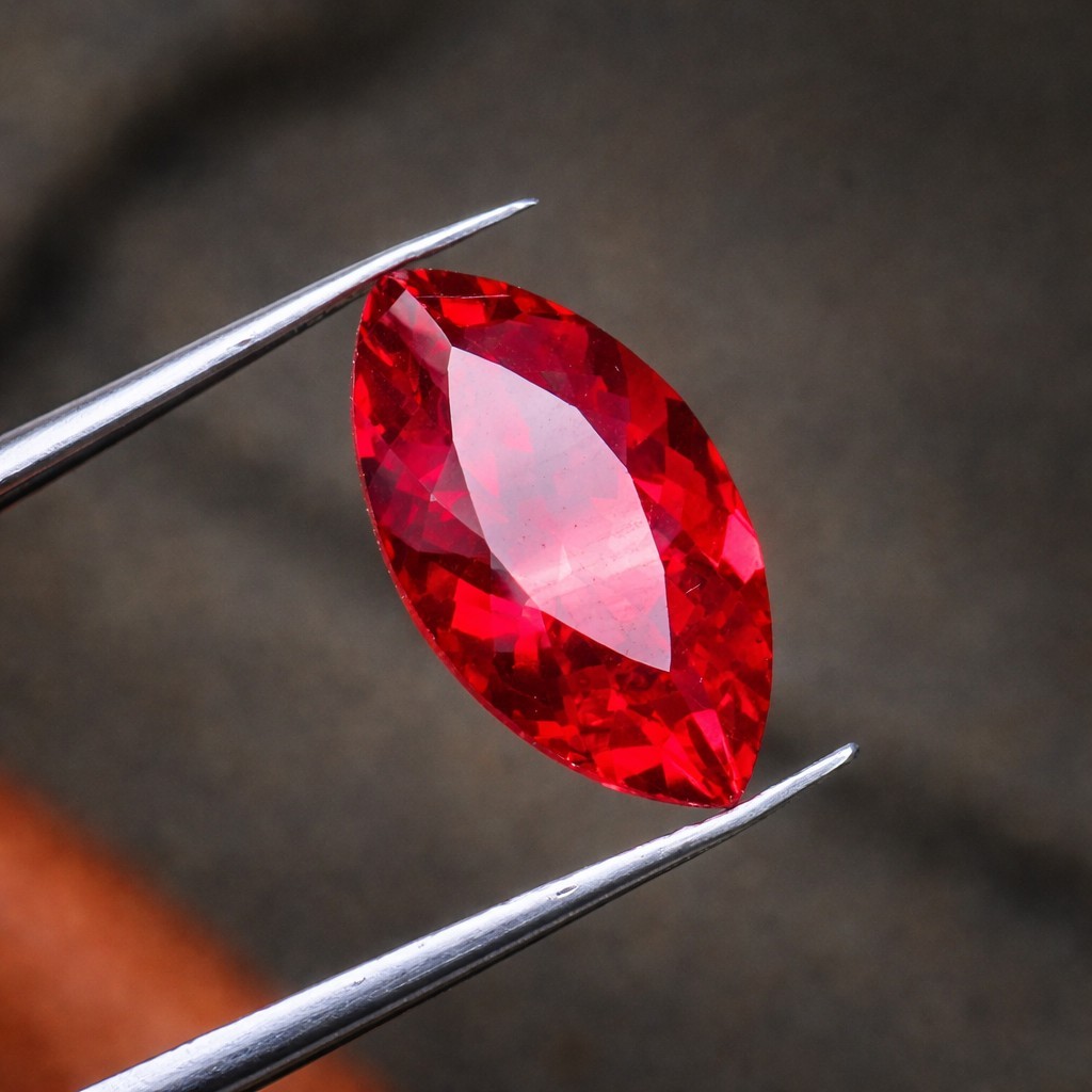 8.85 Ct Natural Mozambique Blood Red Ruby Marquise Cut Loose Certified Gemstone