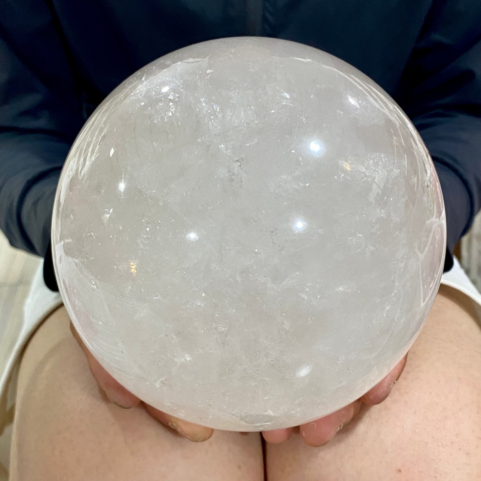 7.47LB Natural clear quartz sphere quartz crystal ball reiki Energy healing