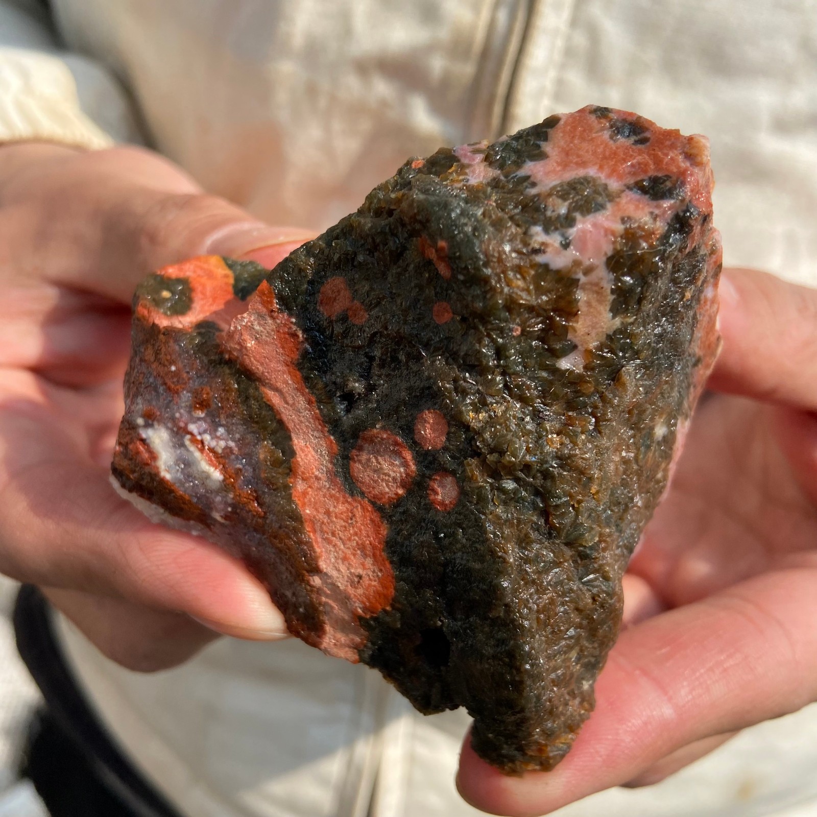 0.44lb Natural colourful ocean jasper raw stone crystal rough mineral specimen