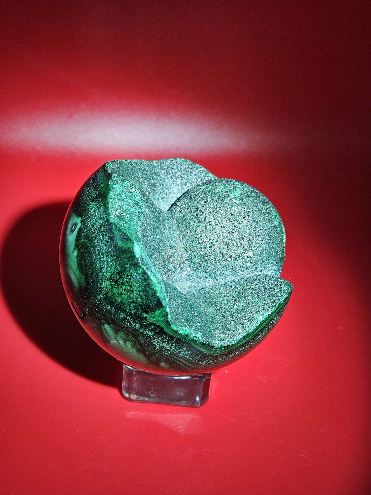 Glossy Natural Malachite Quartz Druzy Sphere Crystal Collection Healling 1+LB