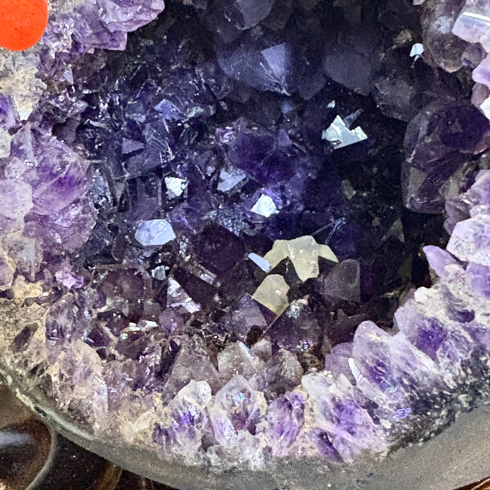 5LB Natural uruguay amethyst geode quartz money bag crystal +stand