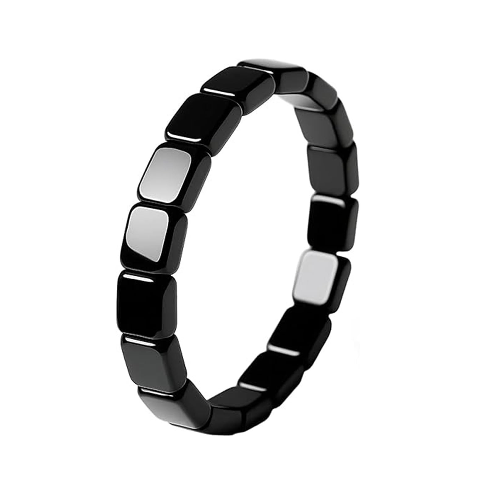 TACBSP Hematite Bracelet for Men Natural Stone Hematite Bracelet Black Stretc…